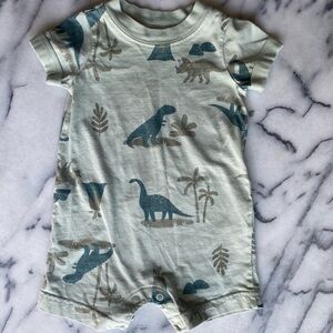 Carter's Green Dinosaur Short Bodysuit